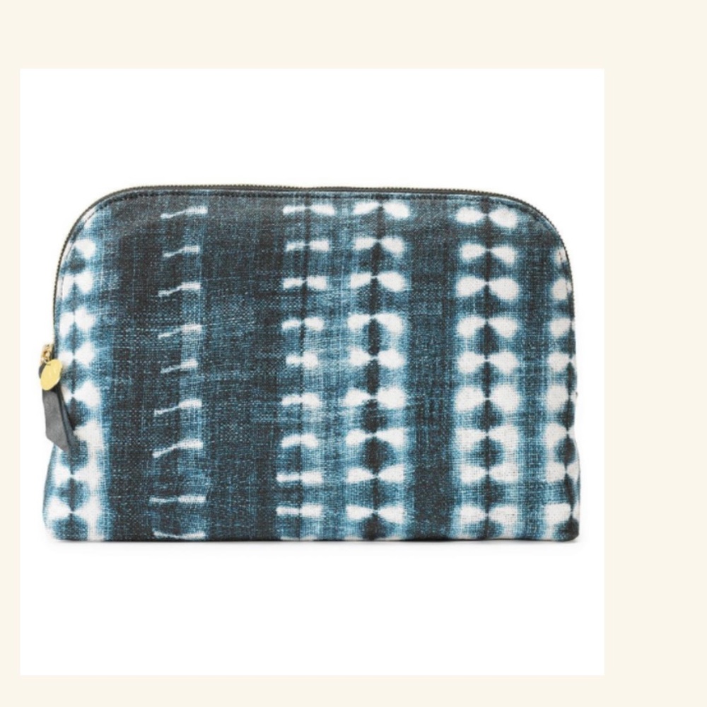 St Frank Textiles Indigo Vines Cosmetics Case